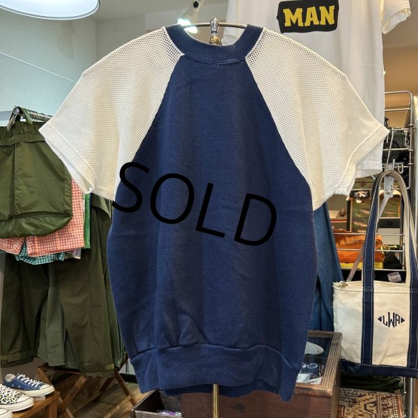 画像3: 80's【USA製】CHALLENGER【チャレンジャー】【ビンテージ】【紺ｘ白】【ラグランスリーブ】【無地】【半袖スウェット】【サイズXL】  (3)