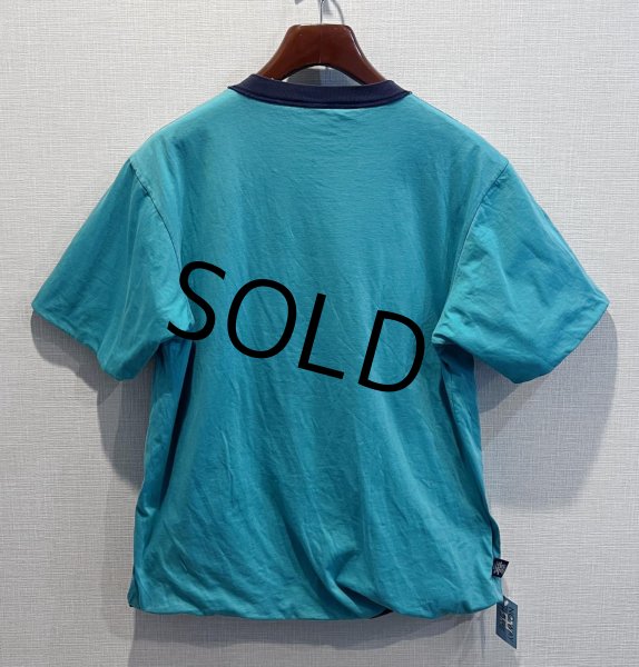 画像6: 90's【USA製】 ビンテージ【ランズエンド】【LANDS' END】【紺×エメラルド】【リバーシブル】【ダブルフェイス】【Tシャツ】【サイズM】  (6)