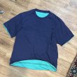 画像1: 90's【USA製】 ビンテージ【ランズエンド】【LANDS' END】【紺×エメラルド】【リバーシブル】【ダブルフェイス】【Tシャツ】【サイズM】  (1)