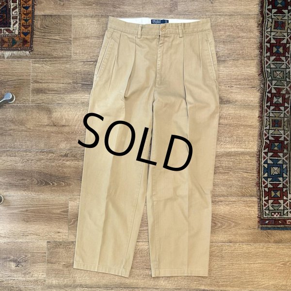 画像3: 【ラルフローレン】POLO RALPH LAUREN【ANDREW PANT】アンドリューパンツ【ベージュ】2タック【コットンパンツ】【33×30】  (3)