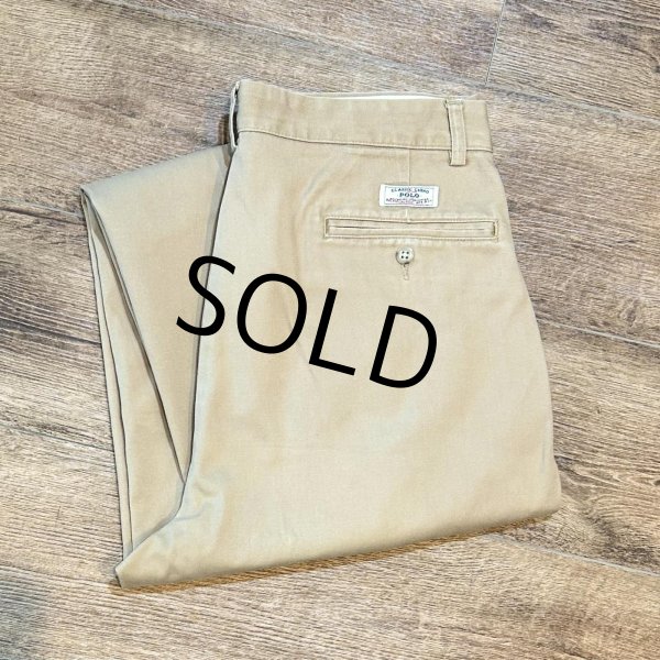 ラルフローレン 90s 前期 ANDREW PANT ベージュ S USED / 90s Polo Ralph Lauren ANDREW PANT ポロチノ ベージュ 34/29