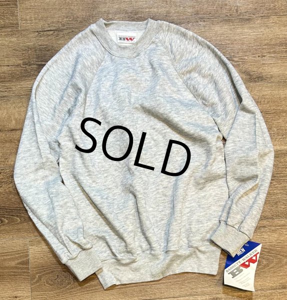 画像1: デッドストック【USA製】BW【BASSETT-WALKER】バセットウォーカー ビンテージ グレー【無地】スウェット サイズL  (1)