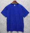 画像1: 90’s【USA製】【Russell】【ラッセル】ブルー【青】無地【コットン】【Tシャツ】【サイズXL】  (1)