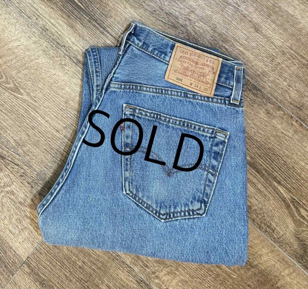 画像1: 90's【ビンテージ】【USA製】【LEVI'S】【リーバイス】【501】【デニムパンツ】【34×30】  (1)