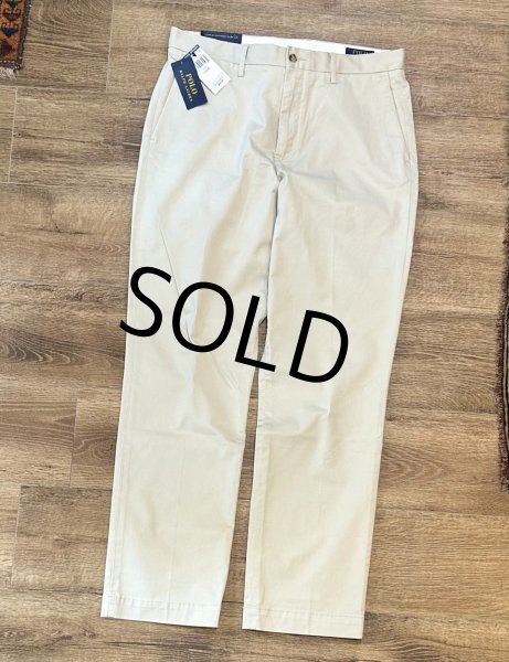 画像2: 未使用品【ラルフローレン】POLO RALPH LAUREN【ビンテージ】【ベージュ】【STRETCH CLASSIC FIT】【コットンパンツ】【33ｘ32】  (2)