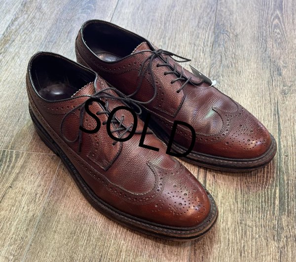 画像1: USA製【ビンテージ】【フローシャイム】FLORSHEIM【ブラウン】メダリオン【ウィングチップシューズ】【9D】【27cm程度】  (1)