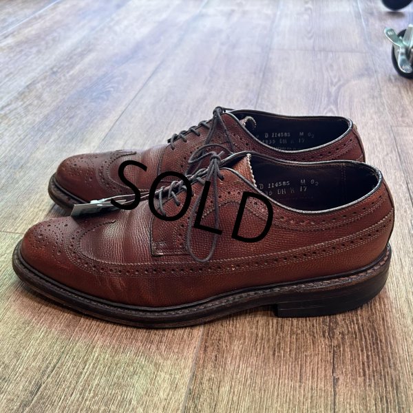 画像6: USA製【ビンテージ】【フローシャイム】FLORSHEIM【ブラウン】メダリオン【ウィングチップシューズ】【9D】【27cm程度】  (6)