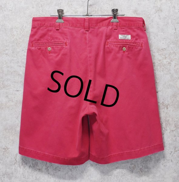 画像3: 【POLO RALPH LAUREN】オールドラルフローレン【TYLER SHORT】【赤】クラシックチノ【２タック】【ショートパンツ】【短パン】【コットンショーツ】【W34】  (3)
