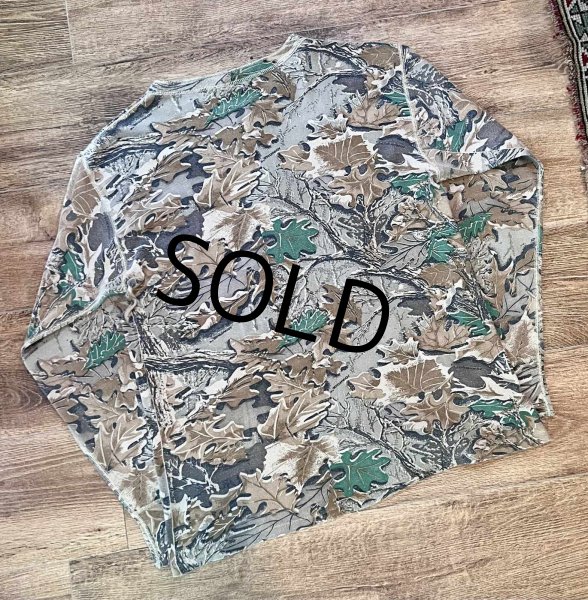 画像3: 90's ビンテージ【Duofould】【デュオフォールド】リアルツリーカモ 【カモ柄】【ヘンリーネック】ロンT【サイズXXL】  (3)