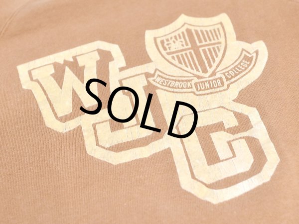 画像2: 60's~【ビンテージ】【WJC】【フロッキープリント】【山吹色】【スウェット】【サイズM程度】  (2)