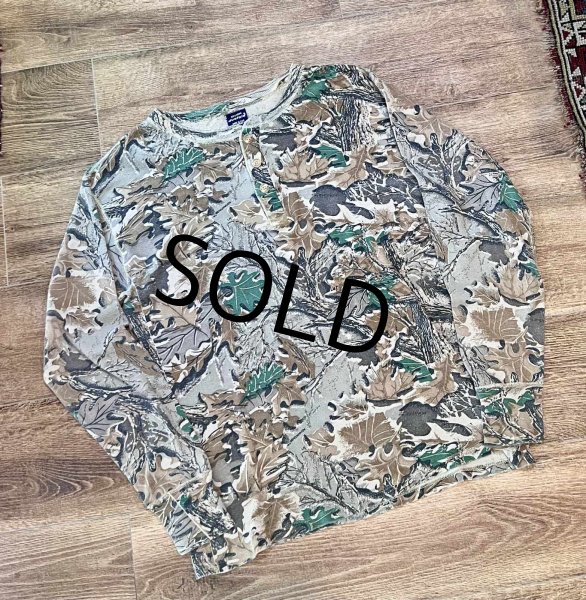 画像1: 90's ビンテージ【Duofould】【デュオフォールド】リアルツリーカモ 【カモ柄】【ヘンリーネック】ロンT【サイズXXL】  (1)