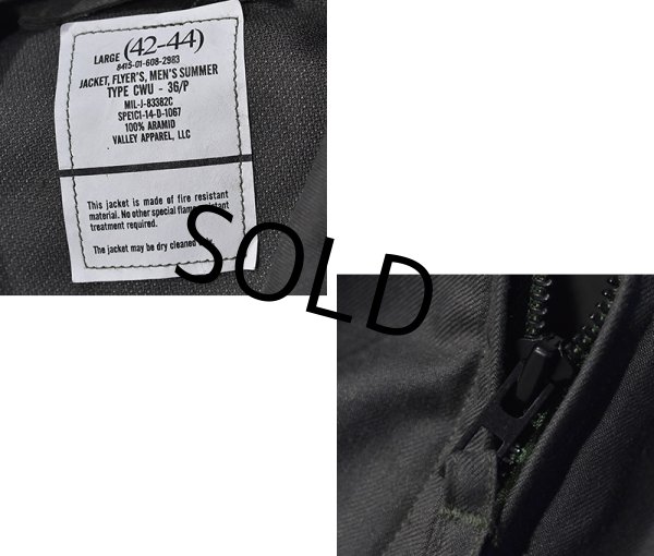 画像2: ほぼ未使用!!【米軍実物】USAF 【VALLEY APPAREL社製】ビンテージ【CWU36/P】ノボロイド繊維【フライトJKT】【MIL-J-83382C】【サイズL】  (2)
