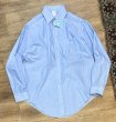 画像1: 【デッドストック】90’s USA製【ビンテージ】【ブルックスブラザーズ】Brooks Brothers【Makers】【無地】【青】【オックスフォードシャツ】【16-4】  (1)