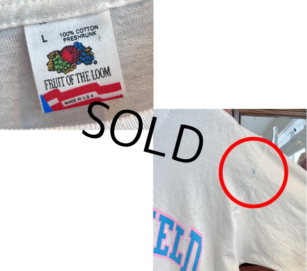 画像2: 【デッドストック】90's【USA製】 ビンテージ【FRUIT OF THE LOOM 】フルーツオブザルーム【PLAIN FIELD WILD CAT RUN】【白】【 Tシャツ】【サイズL】  (2)