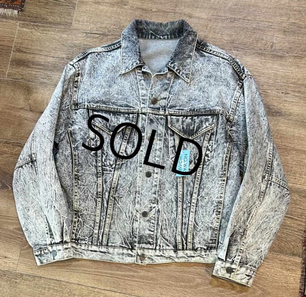 画像1: ビンテージ【3rdタイプ】ブラックケミカル Gジャン【デニムジャケット】US42  (1)