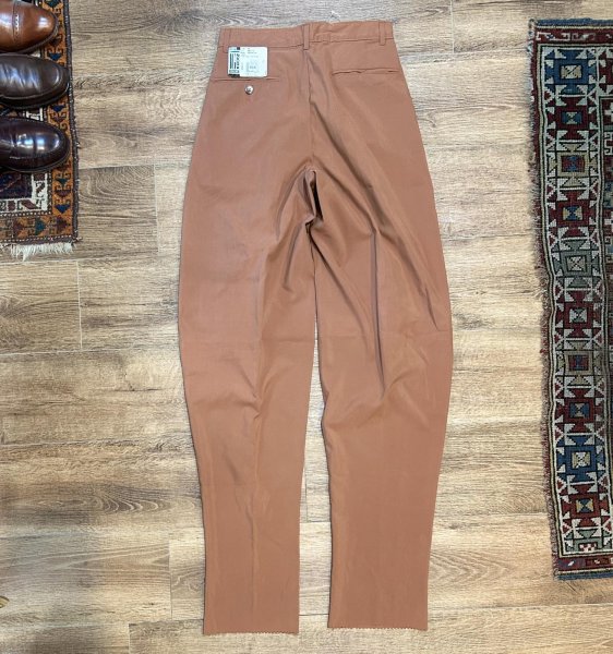 画像4: 90's~デッドストック【USA製】【IG DESIGN】レンガ色【5タック】【スラックス】【W28】  (4)