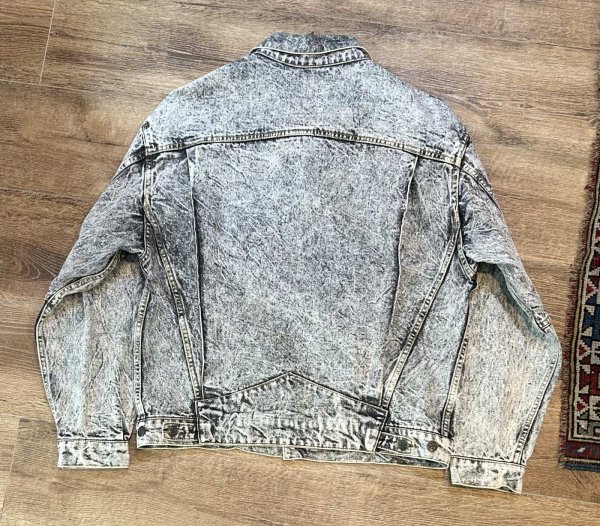 画像3: ビンテージ【3rdタイプ】ブラックケミカル Gジャン【デニムジャケット】US42  (3)