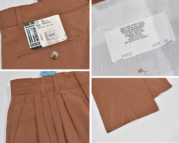 画像3: 90's~デッドストック【USA製】【IG DESIGN】レンガ色【5タック】【スラックス】【W28】  (3)