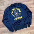 画像1: 【ビンテージ】【GOLD's GYM】ゴールドジム【黒×黄色ライン】【背面プリント入り】ジャージ【トラックジャージ】S程度  (1)