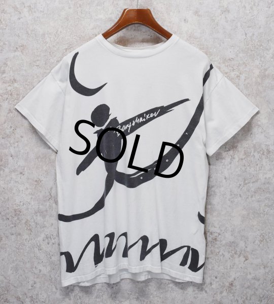 画像1: ~90's【USA製】ビンテージ【Baryshnikov】ミハイル・ニコラエヴィチ・バリシニコフ 【バレエ】総柄Tシャツ バックプリント付き【白】【 Tシャツ】【サイズＬ程度】  (1)