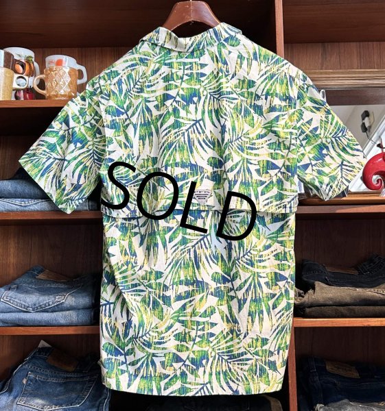 画像3: 【コロンビア】【Columbia】ビンテージ【PFG】草 葉 総柄 緑【半袖フィッシングシャツ】【サイズＳ】  (3)