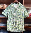 画像1: 【コロンビア】【Columbia】ビンテージ【PFG】草 葉 総柄 緑【半袖フィッシングシャツ】【サイズＳ】  (1)