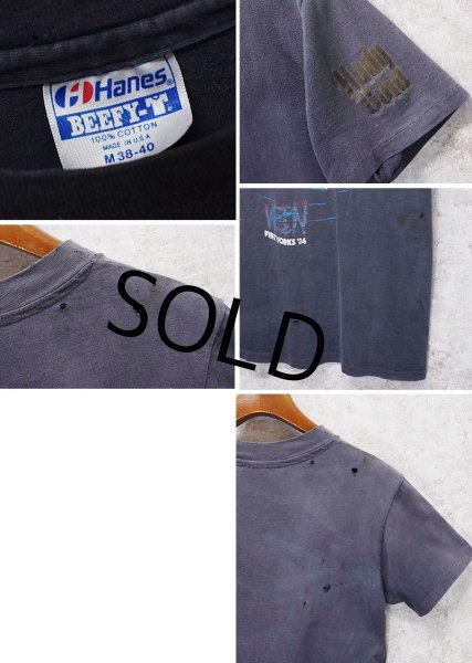 画像2: 【80's】【USA製】【ビンテージ】【Hanes】ヘインズ【黒】【WEBN fireworks】【魚】プリント【Tシャツ】【サイズM】  (2)