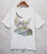 画像1: 90's~【USA製】【ビンテージ】Sansegal【サンシーガル】霜降り【白】動物【プリント】【Tシャツ】【サイズＬ】  (1)