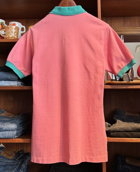 画像2: 〜90's【USA製】【ラルフローレン】POLO RALPH LAUREN 【ピンク×ターコイズ】【ポロシャツ】【サイズＬ】   (2)