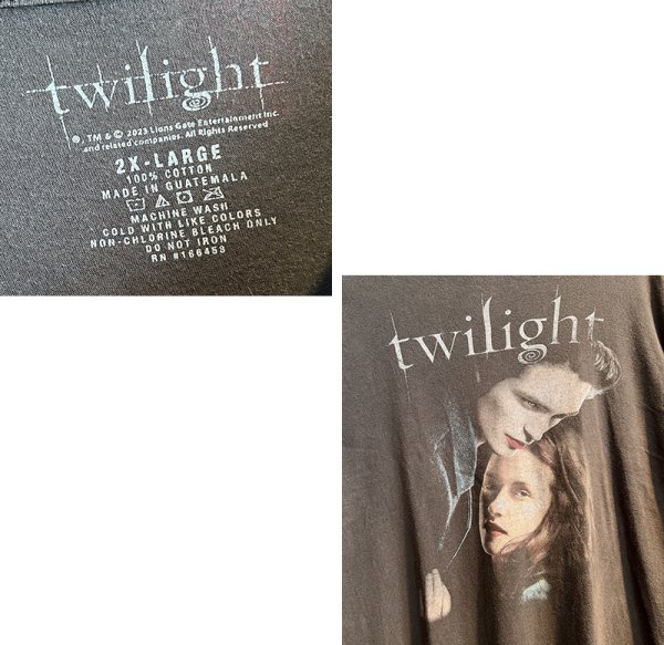 画像2: ビンテージ【TWILIGHT】トワイライト【黒】映画【Tシャツ】【サイズXL】  (2)