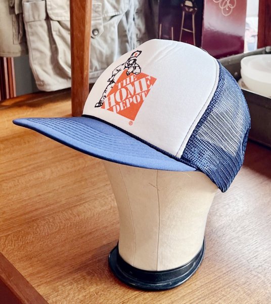 画像3: 80's~【ビンテージ】【THE HOME DEPOT】ホームデポ【紺×白】【メッシュキャップ】【トラッカーキャップ】【キャップ】サイズフリー  (3)