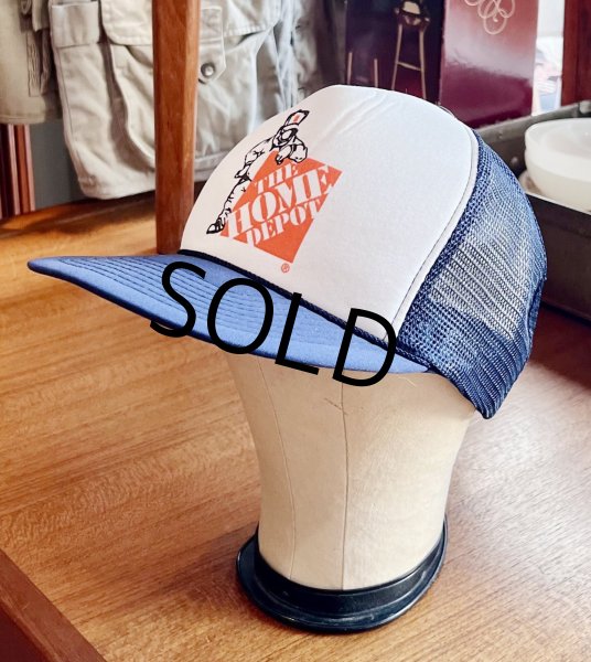 画像3: 80's~【ビンテージ】【THE HOME DEPOT】ホームデポ【紺×白】【メッシュキャップ】【トラッカーキャップ】【キャップ】サイズフリー  (3)