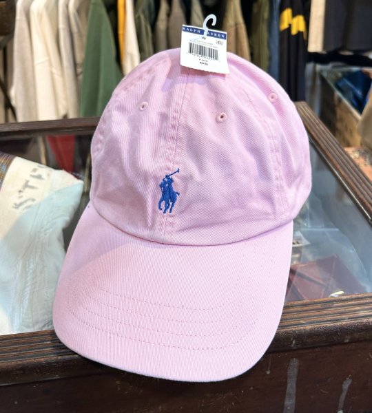 画像1: 未使用品 POLO RALPH LAUREN【ポロラルフローレン】【ピンク】ロゴキャップ【ベースボールキャップ】【サイズフリー】  (1)