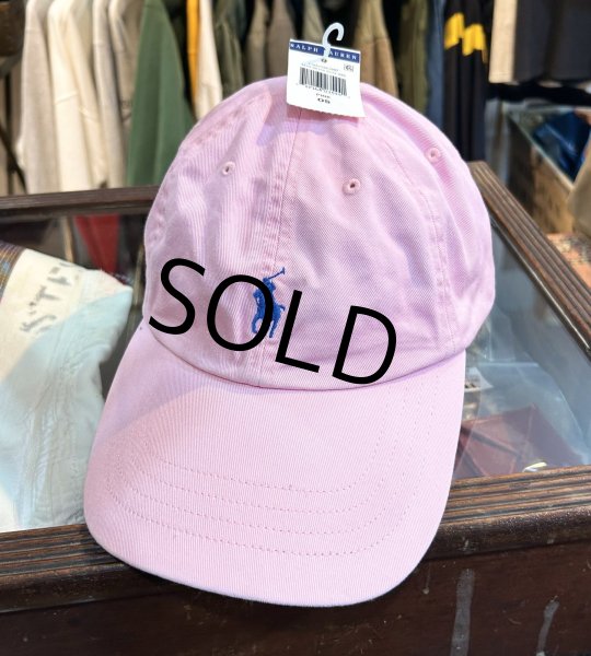 画像1: 未使用品 POLO RALPH LAUREN【ポロラルフローレン】【ピンク】ロゴキャップ【ベースボールキャップ】【サイズフリー】  (1)