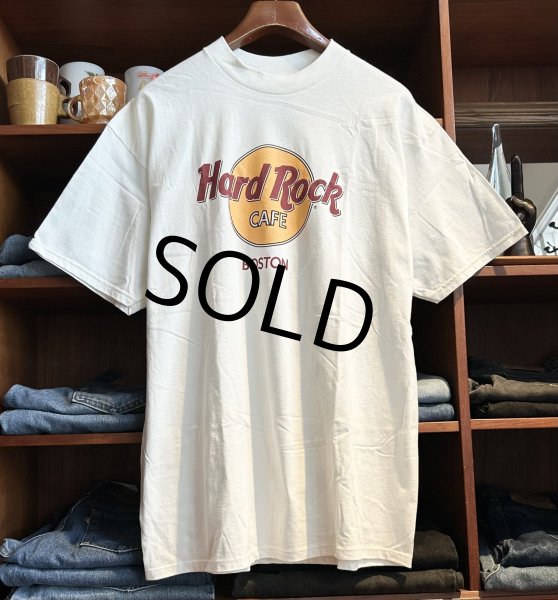 画像1: デッドストック 90's【USA製】【ビンテージ】【ハードロックカフェ】【BOSTON】白【Tシャツ】【サイズXL】  (1)