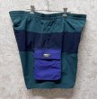 画像4: 【ビンテージ】【LLビーン】【L.L.bean】【紺x緑x紫】クレイジーパターン【ショーツ】【ナイロンショーツ】スウィムショーツ【L/G】  (4)