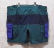 画像3: 【ビンテージ】【LLビーン】【L.L.bean】【紺x緑x紫】クレイジーパターン【ショーツ】【ナイロンショーツ】スウィムショーツ【L/G】  (3)
