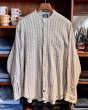 画像1: 90's【ビンテージ】【DOCKERS】ドッカーズ【チェック柄】バンドカラー【水色】立ち襟【コットンシャツ】【サイズＬ】  (1)