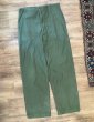 画像2: 【60's】【米軍実物】【ビンテージ】【U.S.ARMY】OG107【UFOボタン】Wステッチ【ボタンフライ】【ベイカーパンツ】【ユーティリティパンツ】【36ｘ33】  (2)
