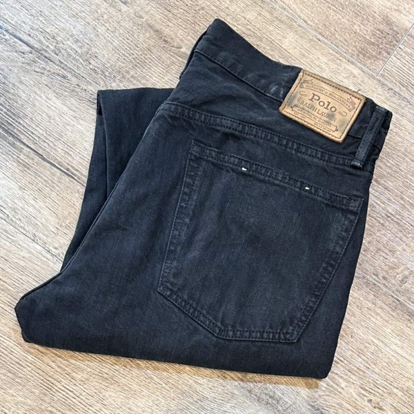 画像1: 【ラルフローレン】【POLO RALPH LAUREN】【黒】【デニムパンツ】【35×32】  (1)