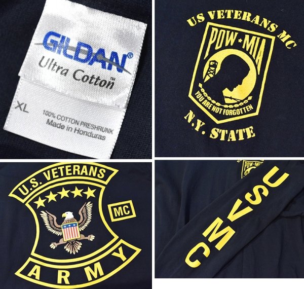 画像2: 【GILDAN】【USVMC】【ギルダン】黒ｘ黄色【ロンT】【サイズＸＬ】  (2)