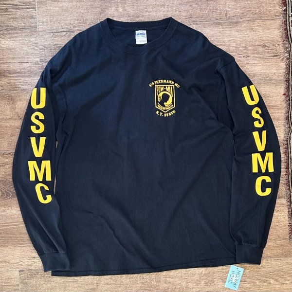 画像1: 【GILDAN】【USVMC】【ギルダン】黒ｘ黄色【ロンT】【サイズＸＬ】  (1)