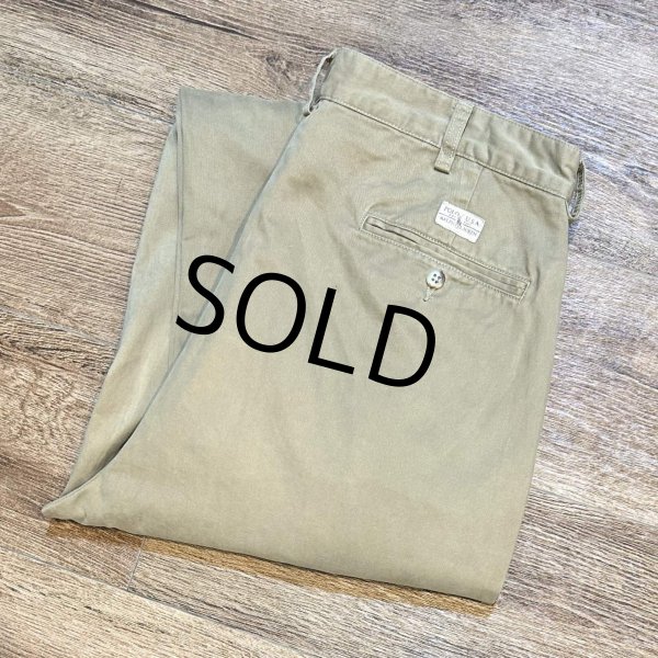 画像1: 【ラルフローレン】POLO RALPH LAUREN【ビンテージ】【ベージュ】【2タック】【コットンパンツ】【34×32】  (1)