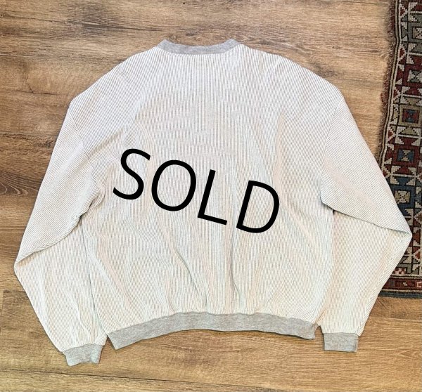 画像3: ADVANTEK 【アドバンテック】【ビンテージ】【グレー】ストライプ ヘンリーネックスウェット【サイズXL程度】  (3)