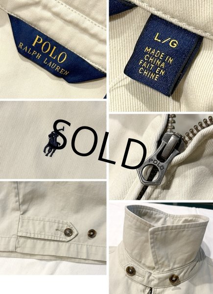 画像2: 【ラルフローレン】【POLO RALPH LAUREN】ビンテージ【オフホワイト】【コットン】ブルゾン【スウィングトップ】【サイズＬ】  (2)