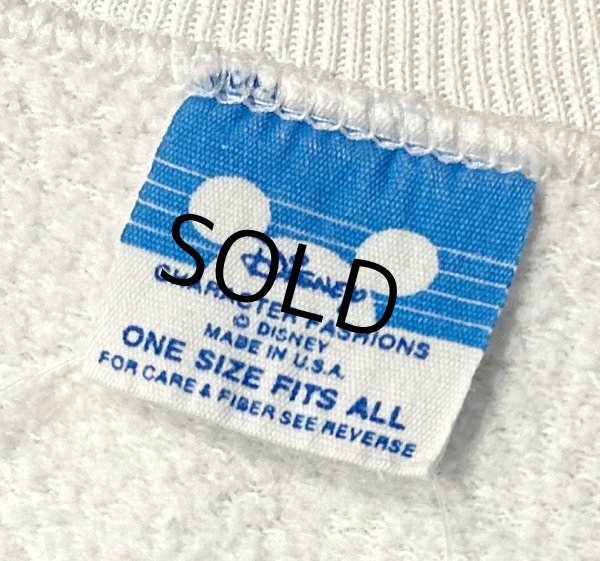 画像2: 80's【USA製】【ビンテージ】ウォルトディズニー【ミッキーマウス】白【スウェット】【ワンサイズ】  (2)