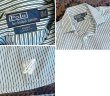 画像2: 新品未使用 90's~ ビンテージ【POLO RALPH LAUREN】ラルフローレン【REGENT】リージェント【白×緑ストライプ】【コットンシャツ】サイズ15 1/2 32/33  (2)