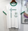 画像1:  デッドストック 【未使用】80's【USA製】スクリーンスターズ【ビンテージ】【NEW LENOX METHODIST】白ｘ緑【リンガーTシャツ】【サイズＬ】  (1)