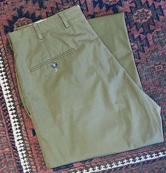 画像1: 70's ビンテージ【ROOTS SUMMIT】オリーブグリーン【スラックス】タロン【W31程度】  (1)