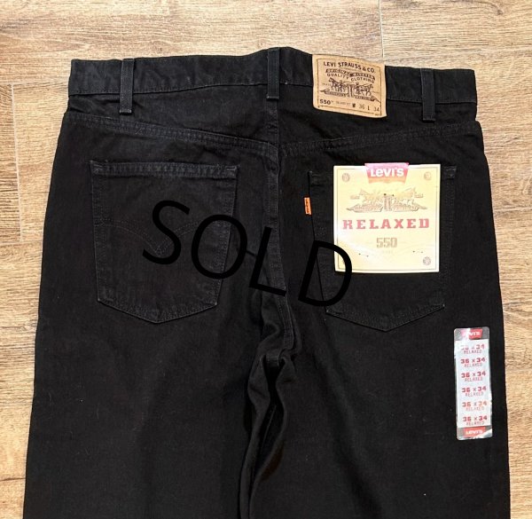 画像4: 90's【デッドストック】【LEVI'S】【リーバイス】５５０【リラックスフィット】後染め 黒 ブラックデニム【デニムパンツ】【36×34】  (4)
